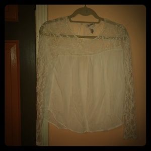 Small lace & cotton shirt